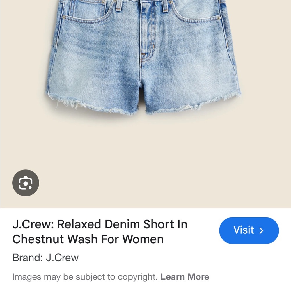 J. Crew Women's Light Blue Denim Shorts